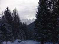 Nevicata sullo sfondo Spalti di Toro